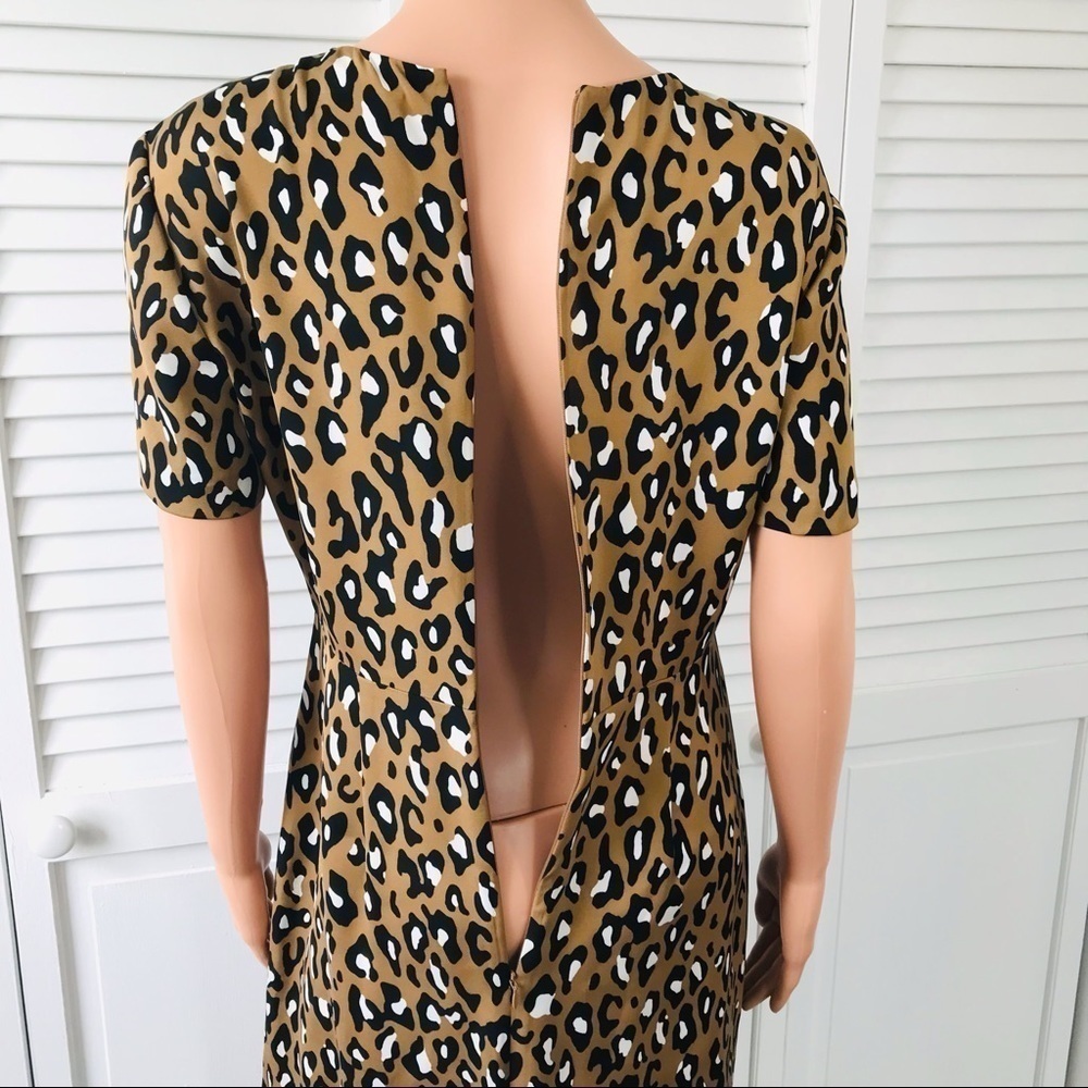 DIANE VON FURSTENBERG Leopard Print Shift Dress Size 8 - Picture 5 of 9